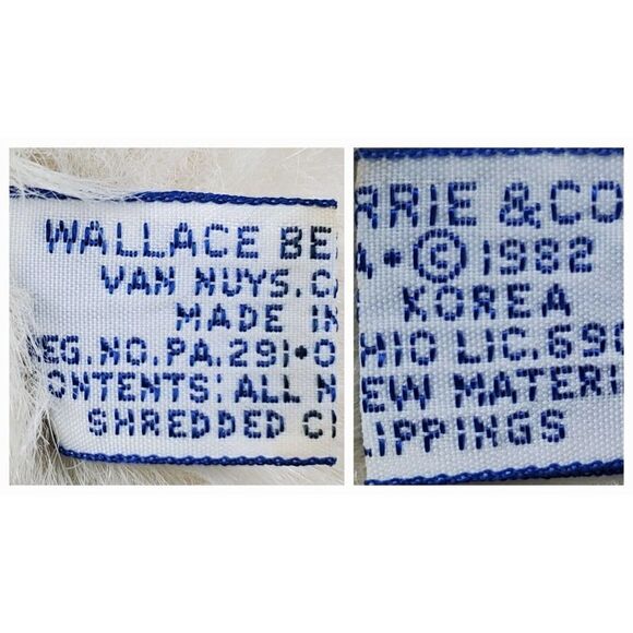 Vintage Wallace Berrie Labrador Retriever Plush  Cream Puppy Dog Furry Novelty - Picture 4 of 6